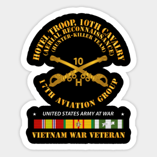 H Troop 10th Cav Regt - Hunter Kill w Cav Br - VN SVC Sticker